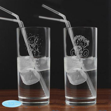 Personalised Me to You Engraved Wedding Girl Hi Ball Glass Extra Image 2